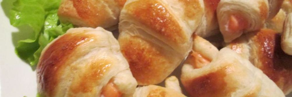 Рогалики с лососем