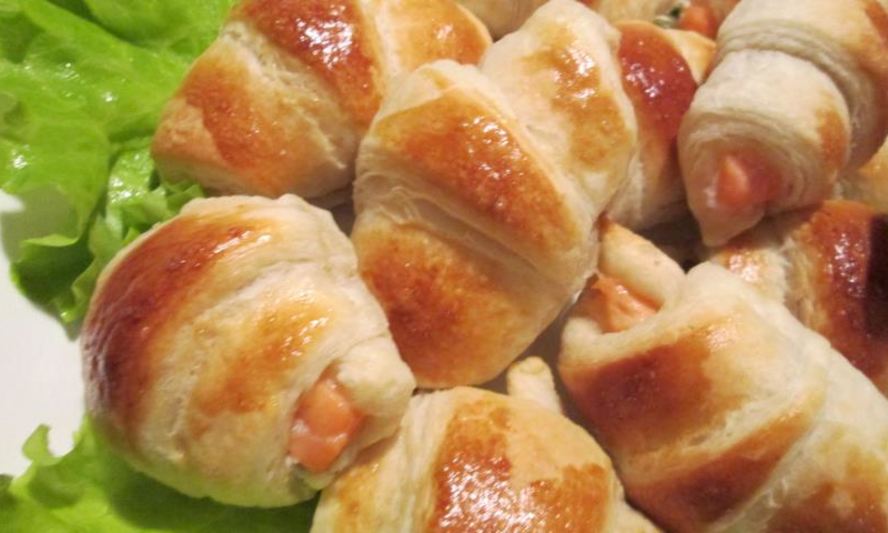 Рецепт рогаликов с лососем