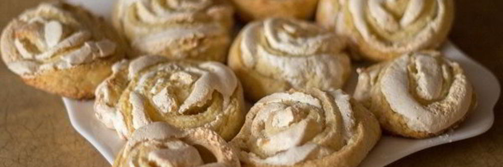 Творожное печенье с безе