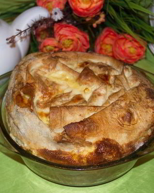 Ачма из лаваша с творогом