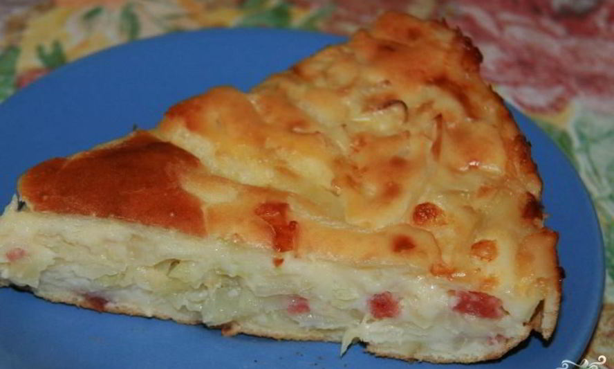 Рецепт быстрого пирога с капустой на кефире