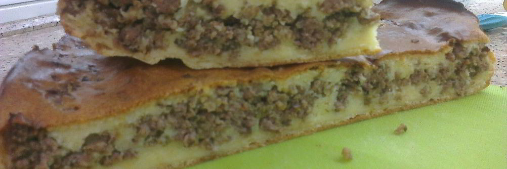 Быстрый пирог с мясом