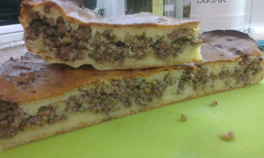 Рецепт быстрого пирога с мясом