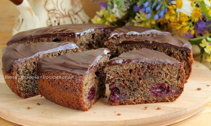 Рецепт черемухового пирога с вишней в мультиварке