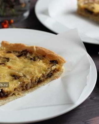 Киш с белыми грибами