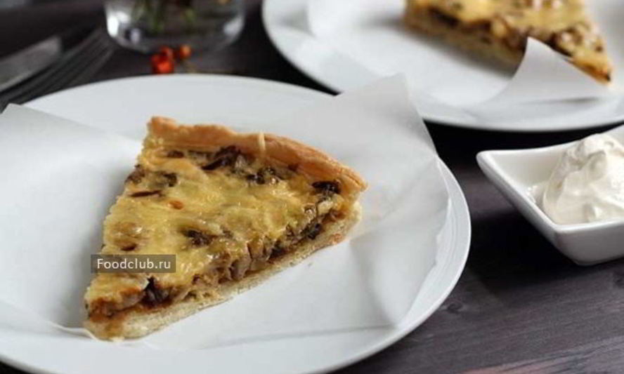 Рецепт киша с белыми грибами