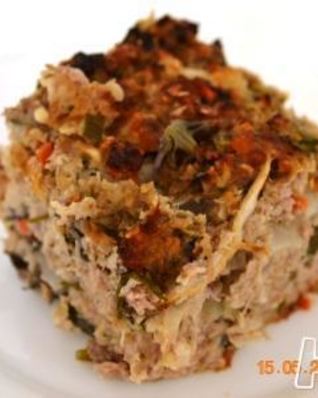 Мясной пирог с отрубями