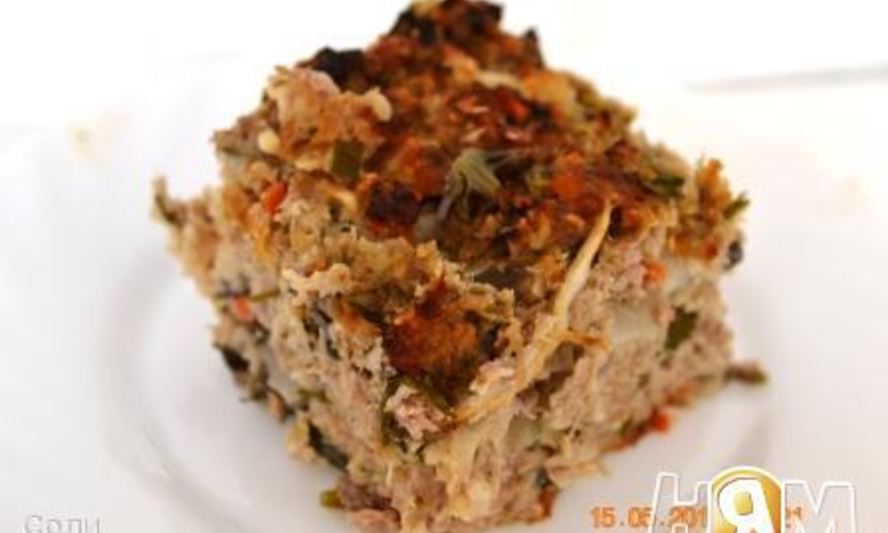 Рецепт мясного пирога с отрубями