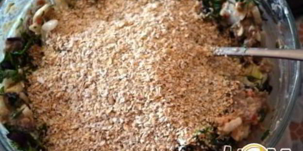 мясной пирог с отрубями