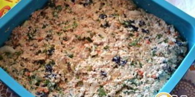 мясной пирог с отрубями