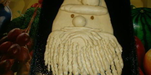 новогодний пирог дед мороз