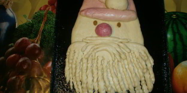 новогодний пирог дед мороз