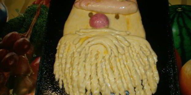 новогодний пирог дед мороз