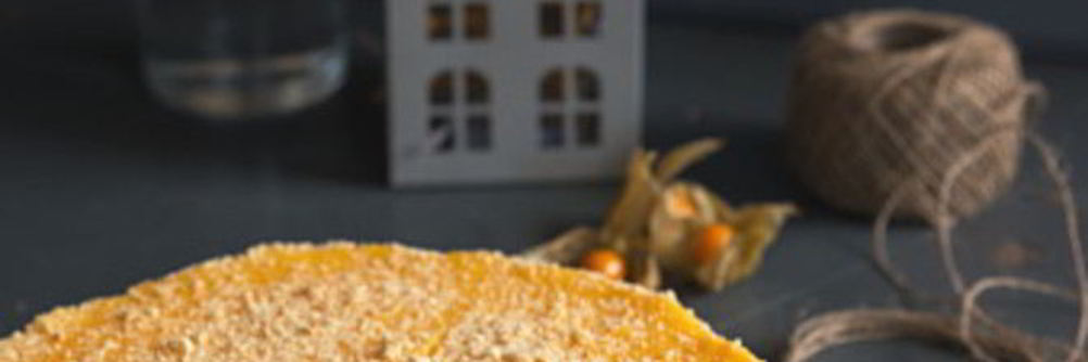 Песочный пирог с творогом