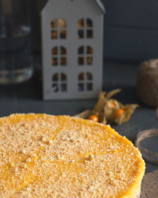 Песочный пирог с творогом