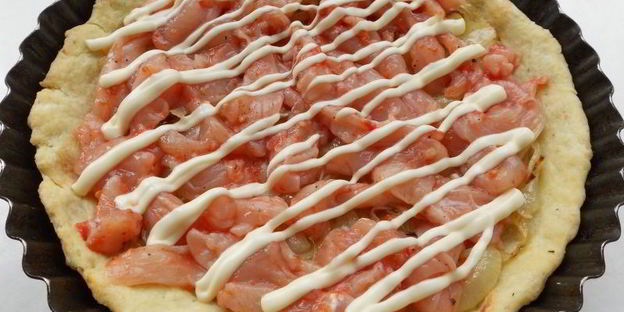 пирог из песочного теста с курицей и овощами