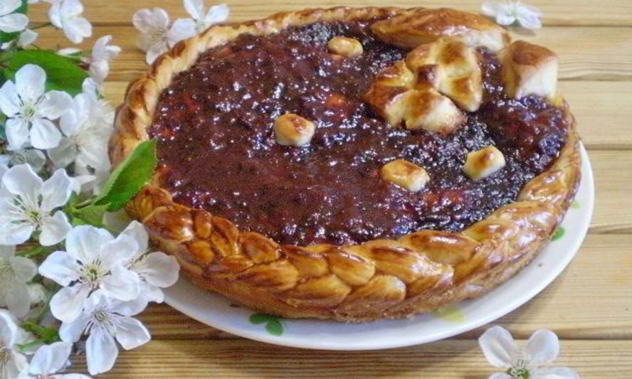 Рецепт пирога открытого с вареньем