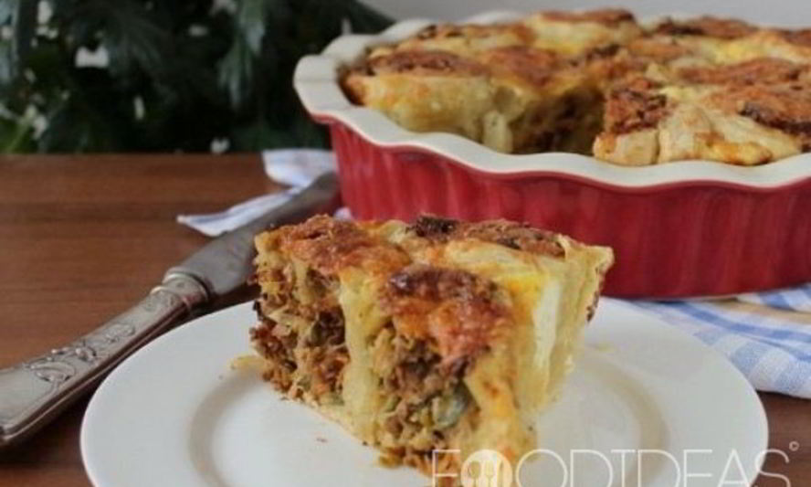 Рецепт пирога с фаршем и капустой