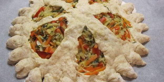 пирог с овощами и зеленью