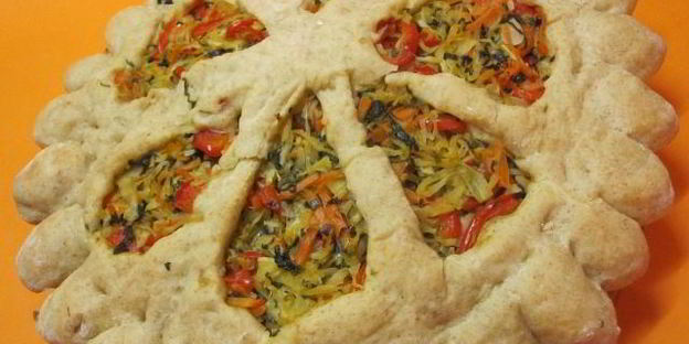 пирог с овощами и зеленью