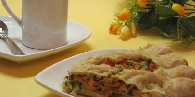пирог с овощами и зеленью