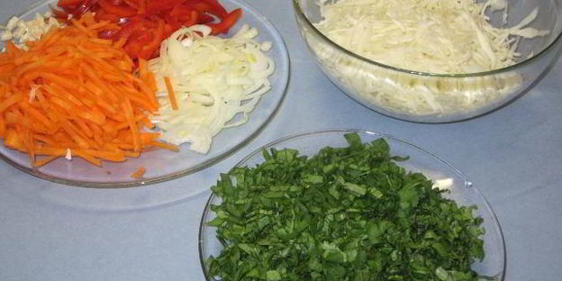 пирог с овощами и зеленью