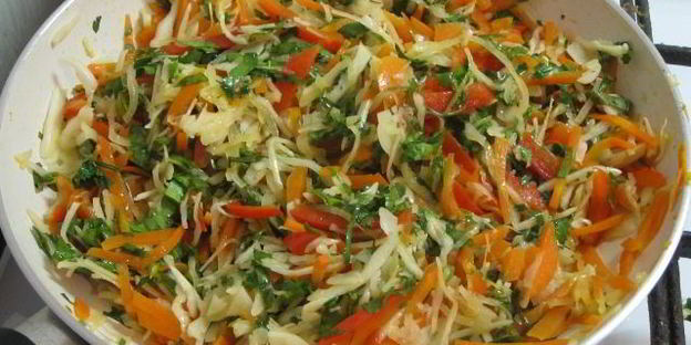 пирог с овощами и зеленью