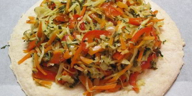 пирог с овощами и зеленью