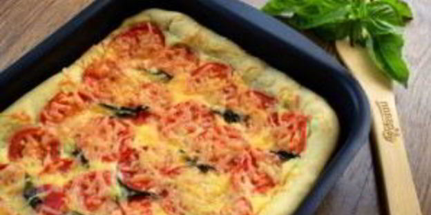 пирог с помидорами и базиликом