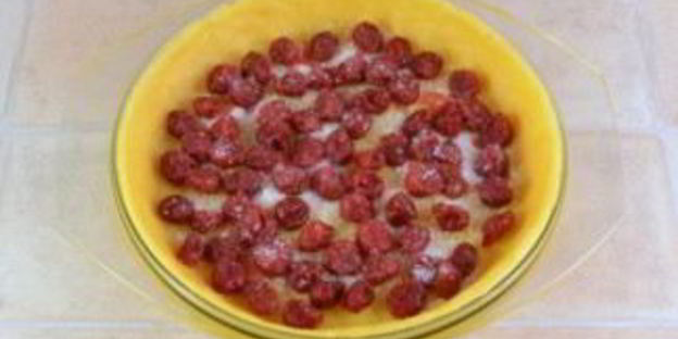 пирог с творогом и вишней