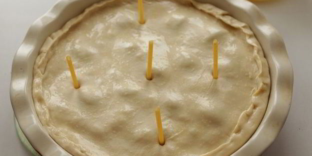 пирог-суфле с курицей и грибами