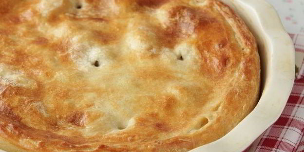 пирог-суфле с курицей и грибами