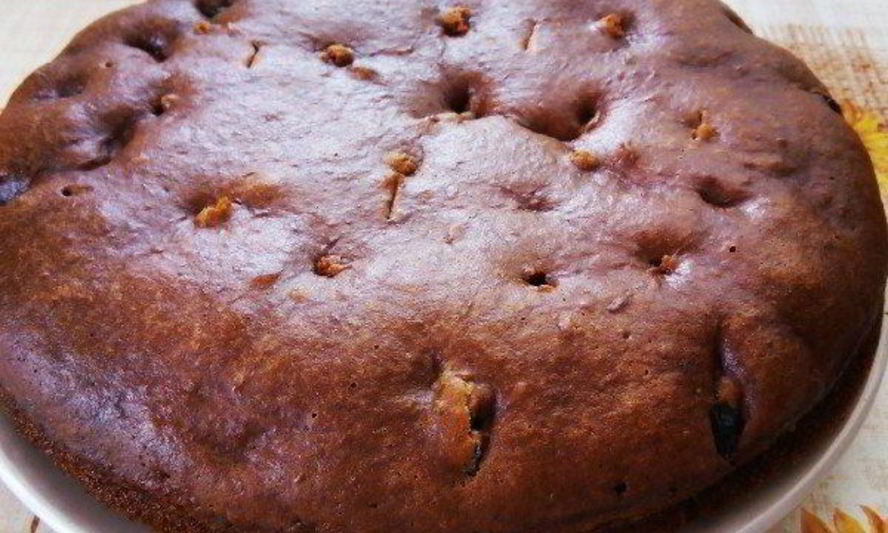 Рецепт постного кофейного пирога с черносливом