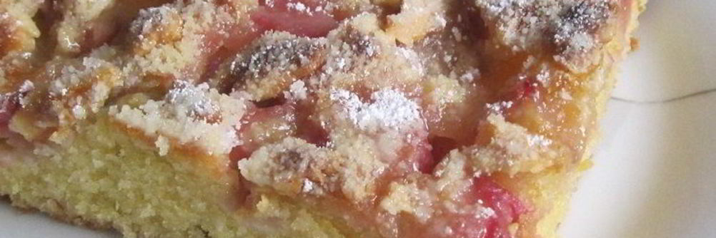 Ревеневый пирог с белым шоколадом