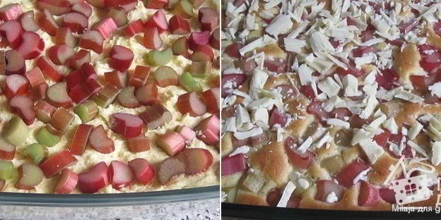 ревеневый пирог с белым шоколадом