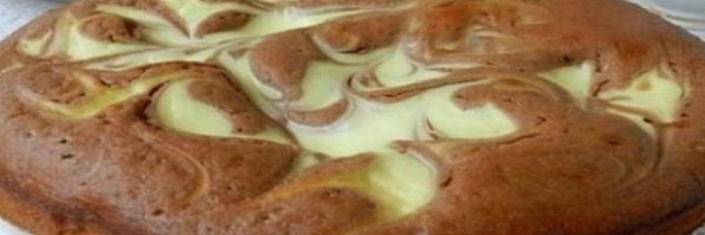 Сладкий творожный пирог с какао