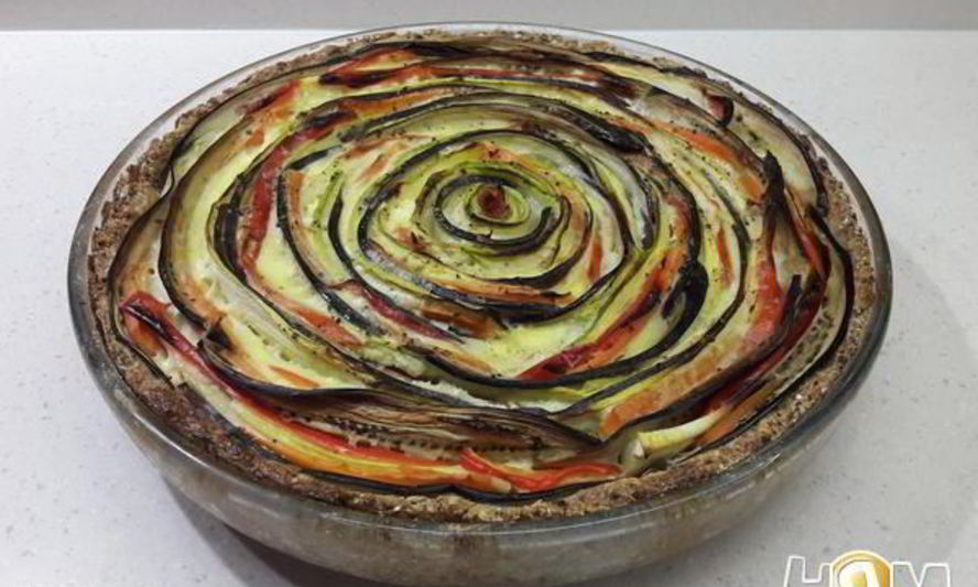 Рецепт цветного киша с овощами