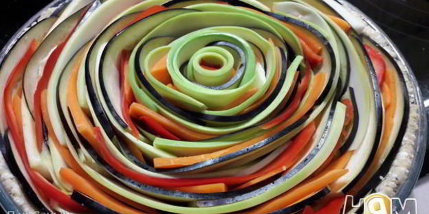 цветной киш с овощами