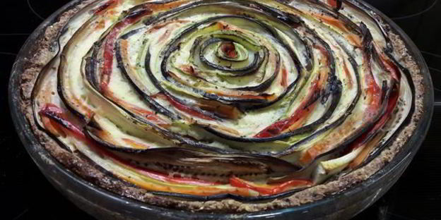 цветной киш с овощами