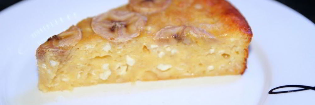 Творожно-банановый пирог