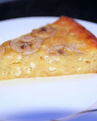 Творожно-банановый пирог