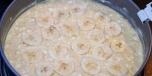 творожно-банановый пирог