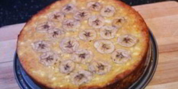 творожно-банановый пирог