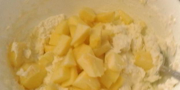 творожный пирог с яблоками