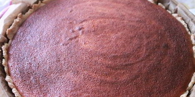 тыквенный пирог с риккотой и шоколадной глазурью