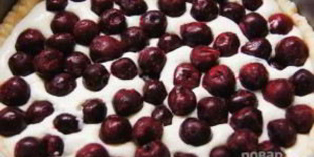 вишневый пирог из творожного теста