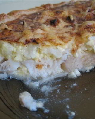 Заливной пирог с рыбой