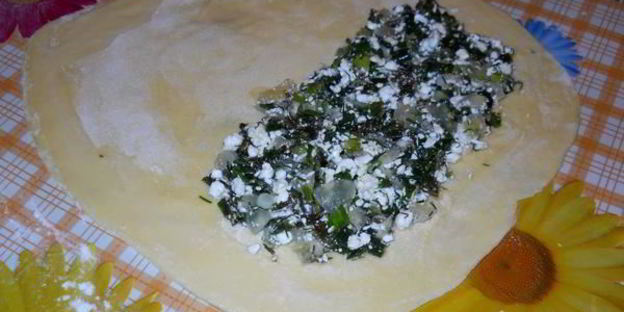 кутабы с зеленью