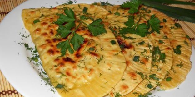 кутабы с зеленью