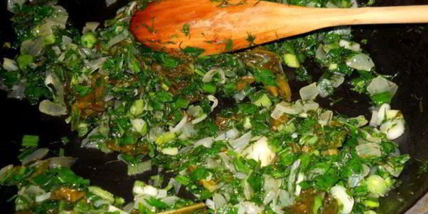 кутабы с зеленью